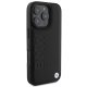 BMW iPhone 16 Pro Max vāciņš Leather Hot Stamp, melns