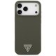Guess Silicone Triangle Logo MagSafe vāciņš iPhone 17 Pro Max Khaki
