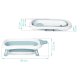 Folding Baby Bathtub with Thermometer and Insert RK-282, White / Blue
