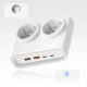 Orico PDC25 25W 6in1 pagarinātājs 2x AC + 2x USB-A + 2x USB-C - Balts