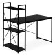 Datorgalds ar plauktiem 120x60 cm ModernHome, melns