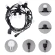 Dārza āra virtene LED lampiņas bumbas 12m + 10 G45 Spuldzes (Baltas) | Outdoor Lights Balls