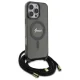 Guess iPhone 16 Pro Case Crossbody Cord Script MagSafe, Black