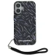 Чехол Karl Lagerfeld для iPhone 16 Zebra With Cord, фиолетовый