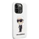 Чехол Karl Lagerfeld Silicone Ikonik для iPhone 14 Pro Max, белый