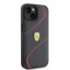 Ferrari iPhone 15 Case Twist Metal Logo, Black