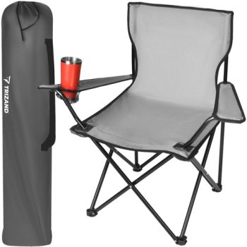 Trizand Folding Fishing Chair with Cover, Grey