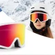 Qunature Ski Goggles for Adults, White