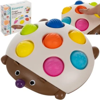Сенсорная игрушка Pop It ёжик Montessori, разноцветная