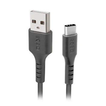 SBS USB-A uz USB-C kabelis (2 m), melns