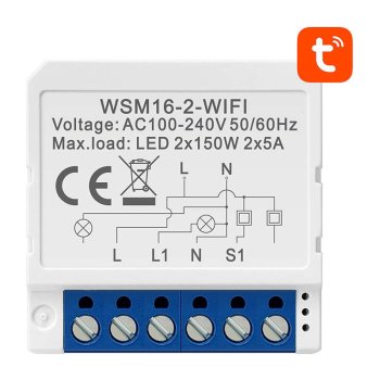 Умный модуль выключателя Wi-Fi Avatto WSM16-W2 (2 канала) TUYA