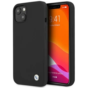 BMW iPhone 13 / 14 / 15 vāciņš Silicone Signature, melns