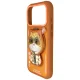 Чехол Nimmy Cool&Cute 2.0 Cat для iPhone 17 Pro с магнитным брелоком, оранжевый