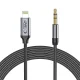 Tech-Protect UltraBoost audio kabelis Lightning / 3.5mm Jack, 1m, melns