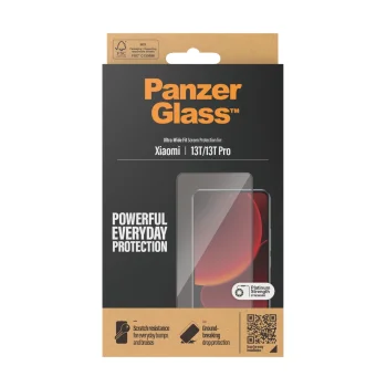 PanzerGlass Ultra-Wide Fit Антибактериальное закаленное стекло для Xiaomi 13T / Pro...