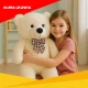 Kruzzel 26099 Lielais plīša lācis 100 cm, krēmkrāsas