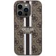 Guess iPhone 15 Pro Case 4G Printed Stripes MagSafe, Brown