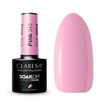 Claresa Pink 513 Hibrīda nagu laka, 5g