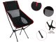 Folding Chair for Tourism, Camping or Fishing, Black/Red
