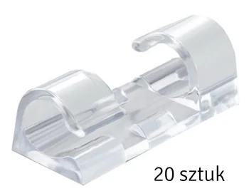 Pašlīmējošie kabeļu klipši 20 gab., caurspīdīgi