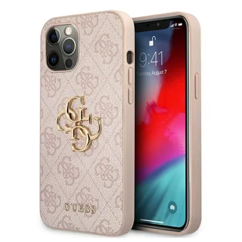 Guess GUHCP12M4GMGPI iPhone 12/12 Pro 6,1\" pink hardcase 4G Big Metal Logo
