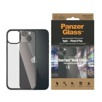 PanzerGlass iPhone 14 Plus / 15 Plus vāciņš ClearCase, caurspīdīgs/melns