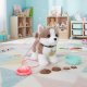 Interactive Walking Husky Toy Dog on Leash Sings Melodies and Wags Tail