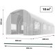 Plonos 4974-B Garden Polytunnel Greenhouse 2.5 x 4 m (10 m2), White