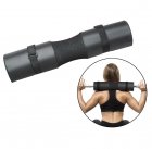 4FIZJO Barbell Squat Foam Pad, Neck & Shoulder Protector, Fitness Bar Pad with Securing Straps for Weight Lifting Squats Lunges, Black