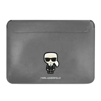 Karl Lagerfeld Saffiano Ikonik Karl klēpjdatora ietvars 16" Silver