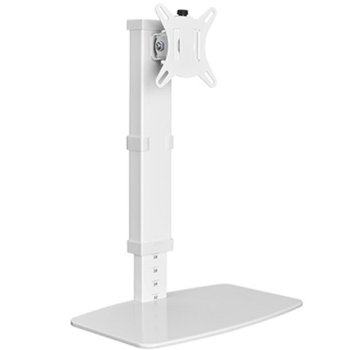 White Single Monitor Desk Stand 17"-32" up to 8kg