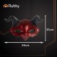 Ruhhy 26123 Devil Demon Mask with Horns for Halloween, Red