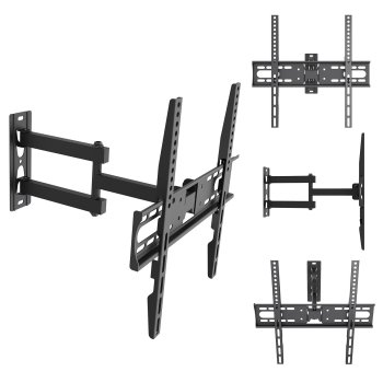 Maclean MC-191 TV sienas stiprinājums, 32-55", līdz 30 kg, VESA 400x400, melns