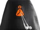 Compact Unisex Sling Backpack Single Shoulder Bag, ~5 L, Black