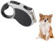 Automatic dog leash 5m, strong for dogs up to 15kg, with lock, black