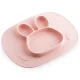 Ricokids Rabbit Silicone Suction Plate for Toddlers with Lid