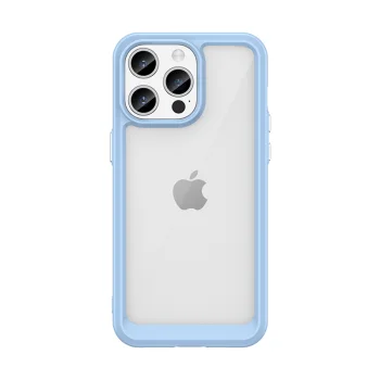 Чехол для iPhone 15 Pro Max Outer Space Case с усиленной рамкой, синий