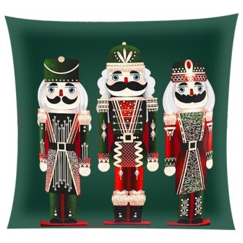 Plush Nutcracker Christmas Pillow Cover 40x40cm Ruhhy 24729