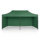 Plonos dārza paviljons ar 3 sienām 3x6m, zaļš