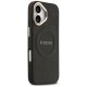 Guess iPhone 17 vāciņš Peony Hot Stamp MagSafe, melns