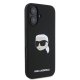 Karl Lagerfeld Silicone Karl & Choupette Head MagSafe Case for iPhone 16, Black