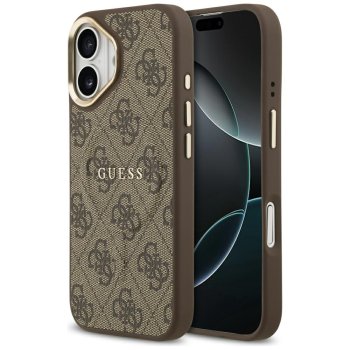 Guess 4G PU Classic Logo MagSafe Maciņš iPhone 17 telefonam – brūns | Phone Case Cover