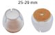 Silicone Furniture Leg Caps with Felt 16pcs, 25-29mm, Transparent