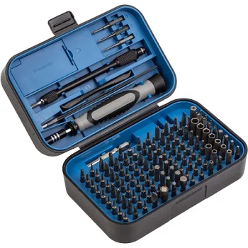 Magnetic precision screwdriver set, 130 pieces