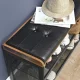 Industrial Shoe Rack with Upholstered Seat Loft Bench, Rustic Brown