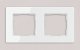 Double Light Switch Frame Avatto TS20 White 55x55mm