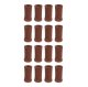 Furniture leg caps 16pcs brown
