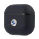 BMW чехол для AirPods 3 с серебристым логотипом, темно-синий