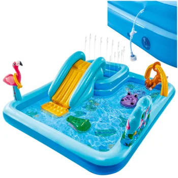 Intex 57161 Inflatable Water Play Center with Slide, Blue