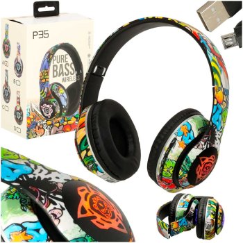 Беспроводные игровые наушники P35 Bluetooth с RGB-подсветкой 200мАч